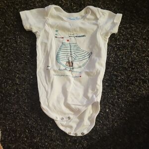 Charming White Bodysuit with Striped Animal Print